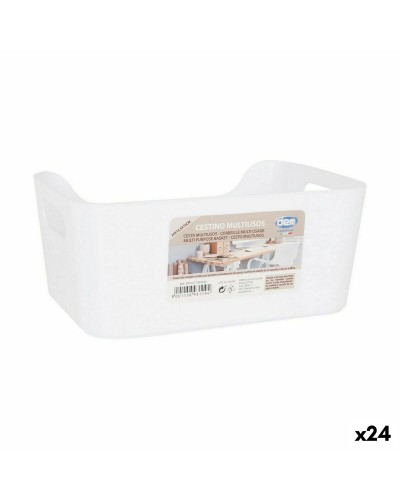 Cestini Multiuso Confortime Bianchi (24 Pezzi) - 24 x 16,5 x 10 cm