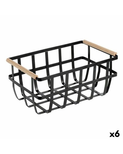 Cestino Multiuso Nero Confortime - 36 x 22 x 15,5 cm (Set da 6)