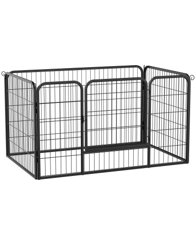 Small Dog Playpen Indoor Outdoor, 6 Panel Metal Steel Pet Fence Enclosure