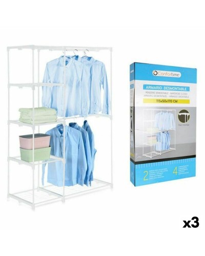 Confortime Dismountable Metal Wardrobe 115x50x170cm, Multipurpose Organizational Solution
