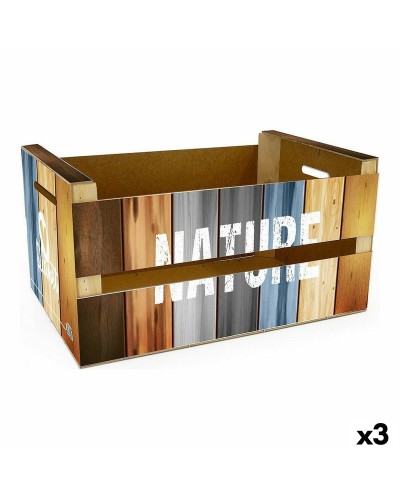 Aufbewahrungsbox Confortime Nature 3er Set | Große Kapazität | Stapelbar | 44 x 24,5 x 23 cm
