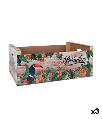 Salvamanteles Confortime Paradise de Madera Tropical (58 x 39 x 21 cm, Paquete de 3)
