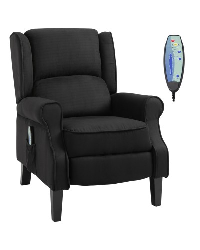 Reclining Massage Relax Chair with Remote, 78x83x101cm, Black