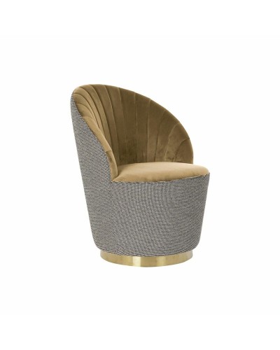 Fauteuil en Polyester DKD Home Decor Moutarde - 69 x 66 x 85 cm
