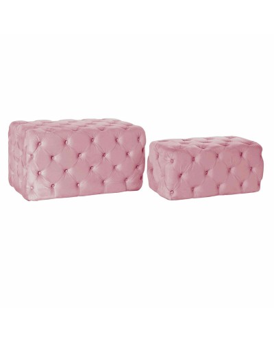 Jakkara DKD Home Decor   Pinkki Polyesteri Sametti Puu MDF (88 x 53 x 47,76 cm)