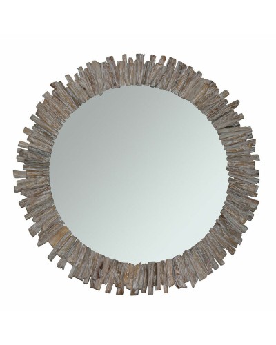 Miroir mural DKD Home Decor Sapin Cristal 60 x 60 cm, Blanc Alpin
