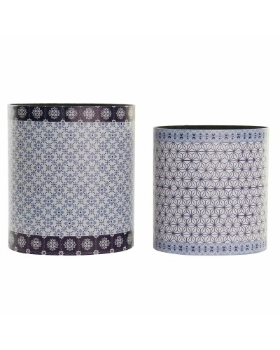 DKD Home Decor Cubes 31.5x23x35.3 cm Light Blue - Set of Decorative Cubes
