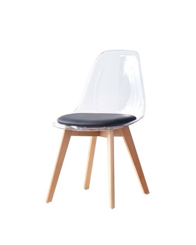 DKD Home Decor Dining Chair: Black, Multicolor, Natural - 54 x 47 x 81 cm
