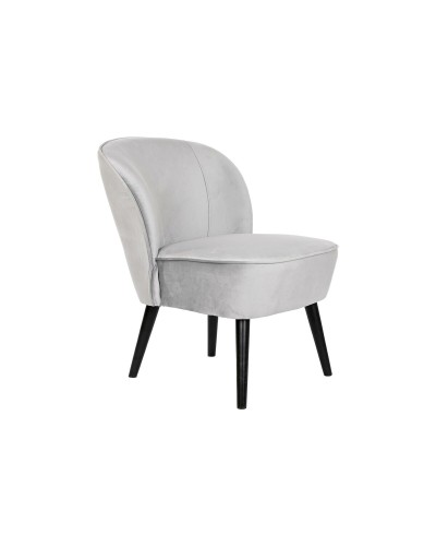 Fåtölj DKD Home Decor Svart Grå Trä 59 x 66 x 76 cm