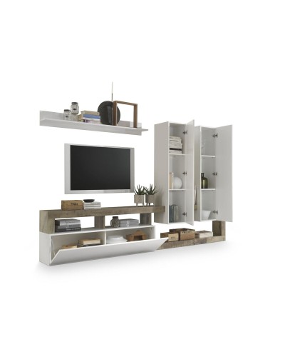 TV-möbler DKD Home Decor Vit Metall Aluminium Trä MDF 277 x 75 x 173 cm 277 x 35 x 173 cm