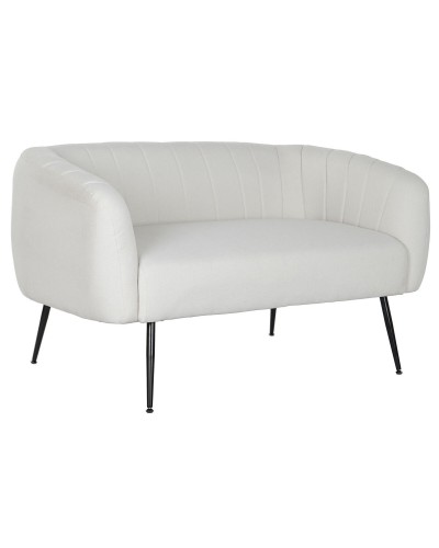 Sohva DKD Home Decor Musta Greige Vaahto Puu Metalli Sametti Scandi 129 x 75 x 73 cm