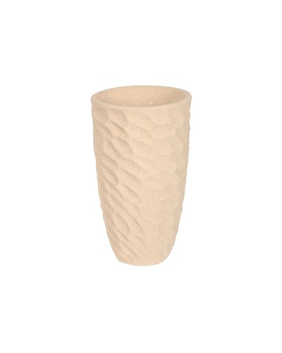 Skandinavische ESPRIT Vase aus Fiberglas Beige 36,5 x 36,5 x 63 cm
