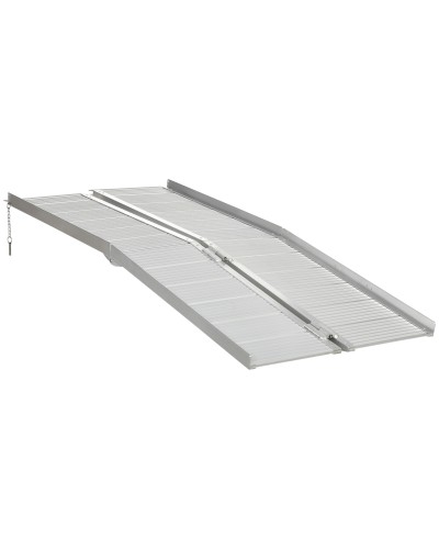  Rampa per Sedia a Rotelle in Lega di Alluminio Antiscivolo Capacità 272kg, 183x72x5cm