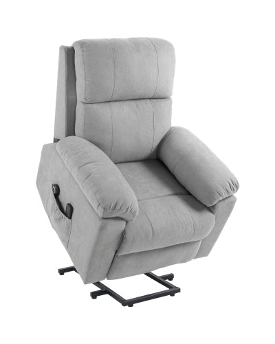 Reclining Power Lift Chair with 135° Recline, 8 Massage Points, and Footrest, 89x99x103 cm, Light Grey