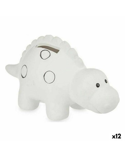 Tirelire en Céramique en Forme de Dinosaure à Peindre de 6,5 x 8,7 x 16 cm (Lot de 12)
