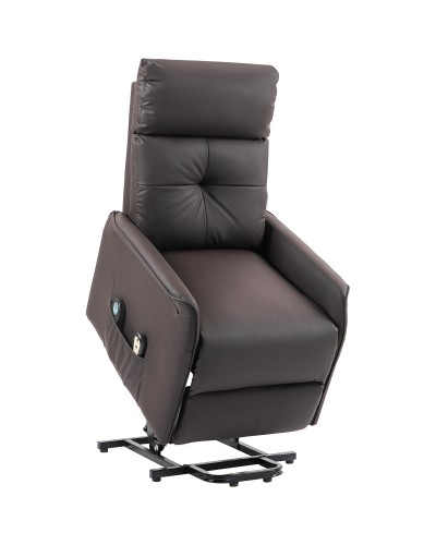 Lift Recliner Massage Chair with Heat, 2 Remotes, Brown