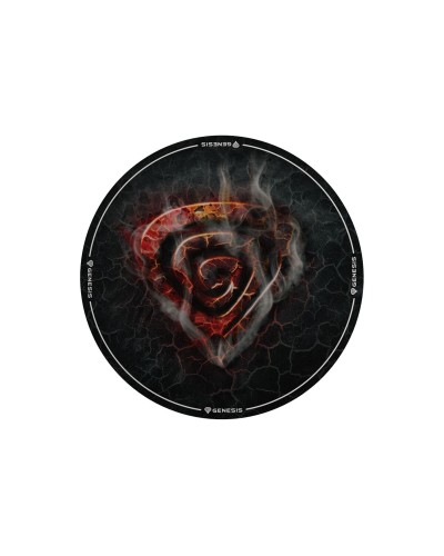 Alfombrilla Gaming Genesis Tellur 400 Lava | Superficie Redonda Extra Grande 100 cm

