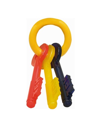 Nylabone Mordedores con Forma de Llaves para Cachorros | Nailon Termoplástico | Sabor a Bacon | Talla Pequeña
