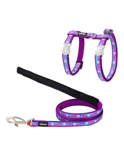 Harnais pour Chats Red Dingo Violet et Bleu avec Motif Licorne et Sangle Réglable
