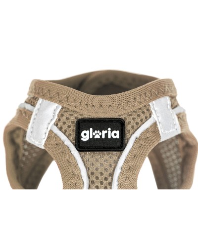Gloria Beige Dog Harness, Size L (45-47 cm), Adjustable Chest Girth (32.8-35.4 cm)
