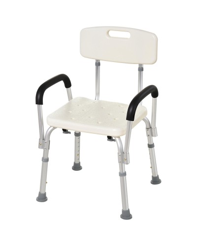 Shower Seat with Back and Arms Bath Seat Height Adjustable Chair
