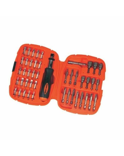 Ensemble d'embouts de tournevis Black & Decker A7039-XJ : Kit de 45 pièces hexagonales, Phillips, Pozidriv, Torx
