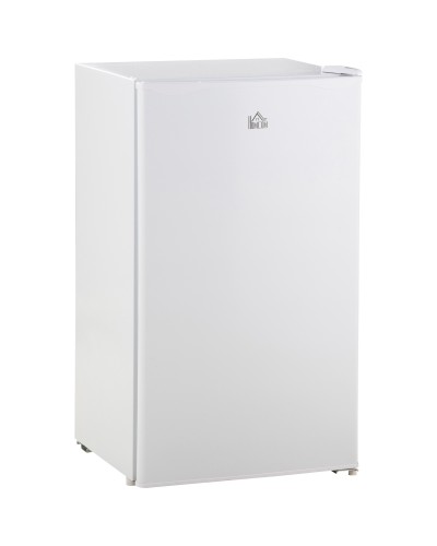 91L Small Reversible Single Door Refrigerator with Freezer, Silent Compact Mini Fridge for Room Desk, Energy Class E Portable