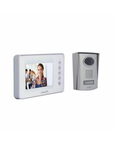 Interphone Vidéo Intelligent Chacon 34801, Blanc (PVC/Aluminium)

