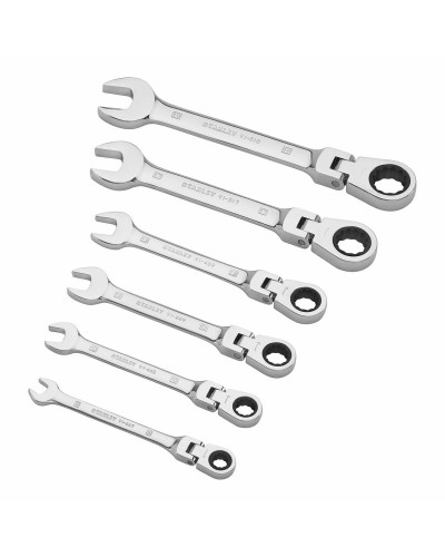 Stanley Maulschlüsselsatz 8-19 mm, 6-teilig, Robust und Vielseitig für Reparaturen und Wartung
