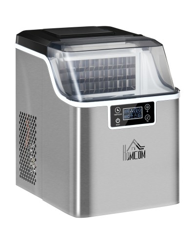  Macchina Ghiaccio 20kg in 24 Ore, 24 Cubetti in 14-18 Minuti con Dimensione Regolabile, Serbatoio 3.2L e Sistema Autopulente, A