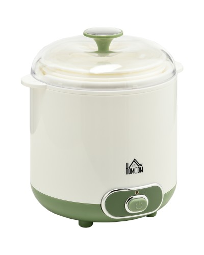 20W 1.5L Yogurt Maker for 3-5 People with 2 Jars and Strainer, Plastic, 19.5x17.5x21.4 cm, White