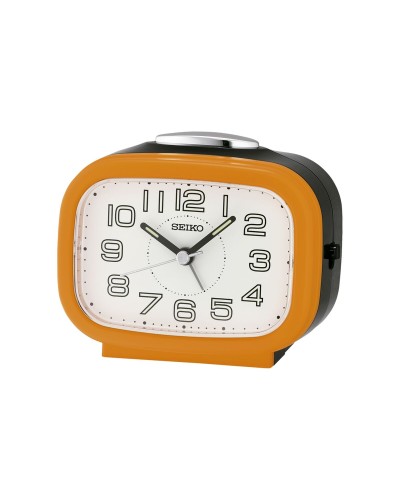 Seiko QHK060E Orologio-Sveglia Digitale Arancione con Funzione Snooze