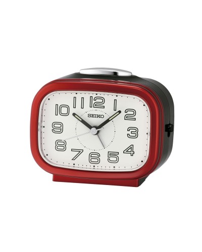 Seiko Digitaler Wecker, Rot, LCD-Anzeige, Weck- und Schlummerfunktionen
