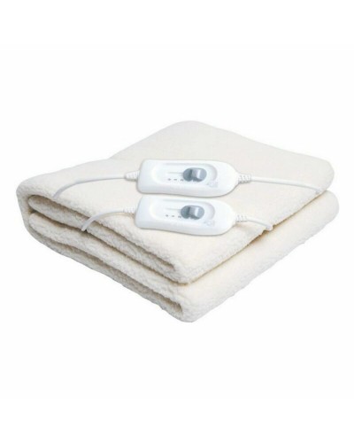 Couverture chauffante double blanche Haeger UB-140.004A : chaleur et confort pour les nuits d'hiver.
