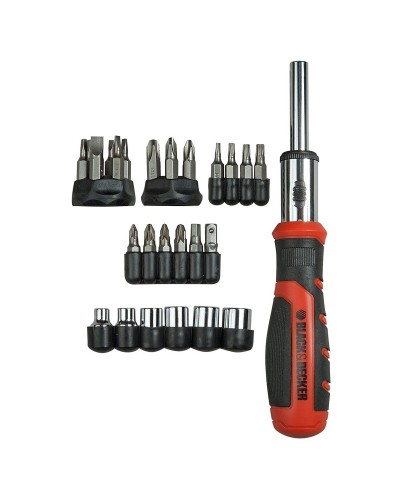 Set di punte con cacciavite Black & Decker BDHT0-62130 29 Pezzi