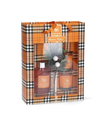 Set Regalo Magic Lights Cannella: 4 Candele Profumate per Ambienti Accoglienti