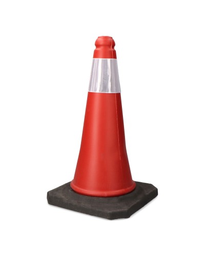 Cono de Señalización Normaluz Rojo Reflectante de 50 cm, Alta Visibilidad
