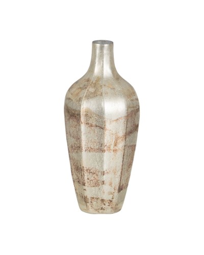 Quadratische Vase aus weißem Kristallglas 11x11x25 cm - Eleganz und Helligkeit für Ihr Zuhause
