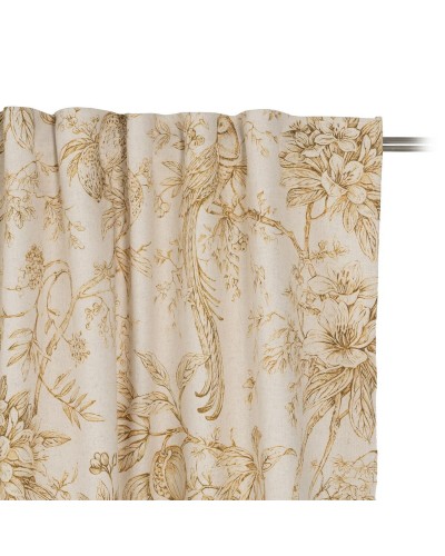 Cortina a Rayas Mostaza y Blanco 140 x 270 cm, Decoración para Interiores
