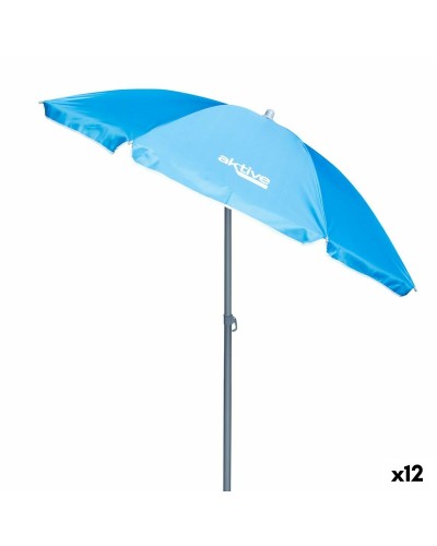 Parasol Outdoor Aktive UV50, Bleu, Ø 180 cm, Polyester et Aluminium
