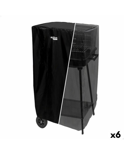 Housse de Barbecue Aktive, Imperméable, 6 Unités, 75 x 110 x 65 cm, Noir
