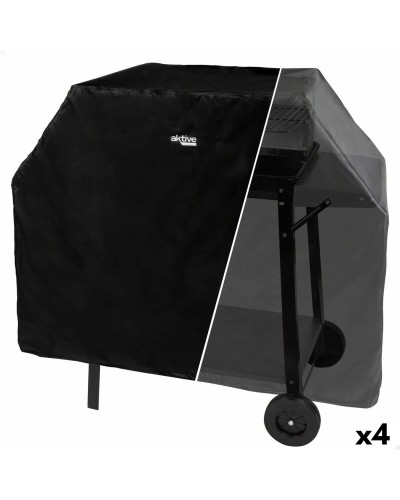 Beschermhoes voor barbecue Aktive Zwart 4 Stuks 142 x 120 x 60 cm
