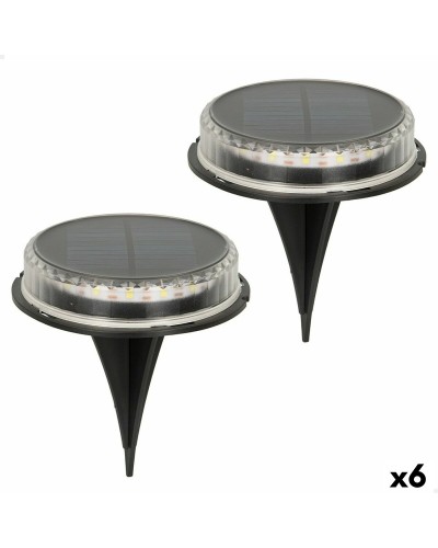 Juego de 6 Estacas Solares para Jardín Aktive, 12 x 13,5 x 12 cm, Iluminación Automática
