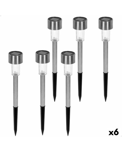 Picchetti Solari da Giardino Aktive, 6 Pezzi, Plastica Durevole, 5,5 x 36 x 5,5 cm, Illuminazione Notturna Automatica