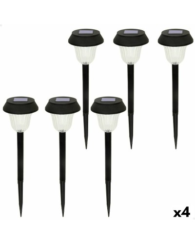 Picchetti Solari Aktive da Giardino | Acciaio Inox | 4 Unità | 10 x 38 x 10 cm