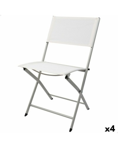 Folding Chair Aktive Valkoinen 46 x 81 x 55 cm (4 osaa)