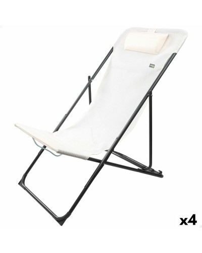 Liggende ligstoel Aktive Wit 53 x 87 x 78 cm (4 Stuks)