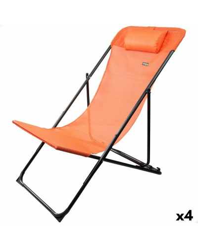 Tumbona Reclinable Aktive Naranja, 53 x 87 x 78 cm, 4 Unidades
