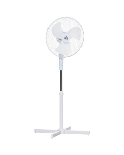  Ventilatore a Piantana a 3 Velocità con Inclinazione a 80°, 60x60x90-120cm