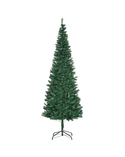  Albero di Natale Artificiale Slim 210cm con 631 Rami Supporto in Metallo